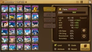 Conta Global 21 nat5 114 6* C2 sem rush - Summoners War