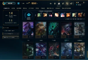 Unranked com 55 Champs e 3 Skins - League of Legends LOL