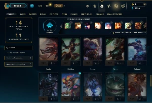 Unranked com 55 Champs e 3 Skins - League of Legends LOL