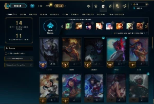 Unranked com 55 Champs e 3 Skins - League of Legends LOL