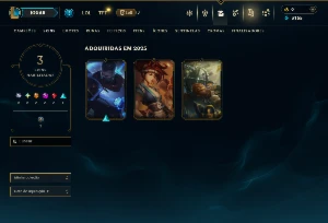 Unranked com 55 Champs e 3 Skins - League of Legends LOL