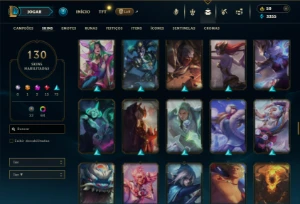 Prata 4 com 150 Champs e 130 Skins ( SUP / MID ) - League of Legends LOL