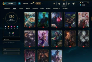 Prata 4 com 150 Champs e 130 Skins ( SUP / MID ) - League of Legends LOL