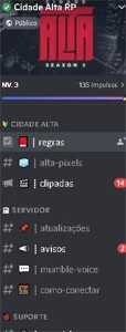 Whitelist CIDADE ALTA SEASON 3 SERVIDOR PRINCIPAL ! - GTA