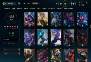 Conta Prata 4 com TODOS os Champ e 158 Skin (MID / JG / TOP) - League of Legends LOL
