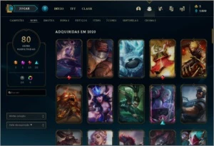 Conta LOL Diamante 105 heros, 90 skins - League of Legends