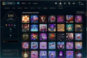 Conta LOL Diamante 105 heros, 90 skins - League of Legends