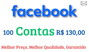 Facebook 100 contas por apenas 130 - Social Media