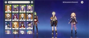 Conta Genshin Impact Yoimiya + Itto + Qiqi + Jean + Espinha