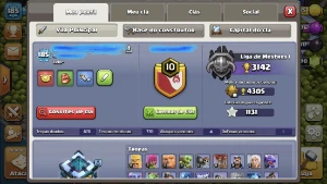 Coc - Cv13 6 Construtor + Clã Nível 10! No Preço! - Clash of Clans