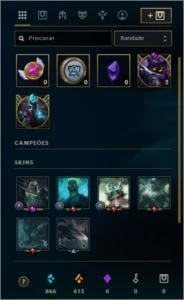 Conta LOL - 91 Campeões - 34 Skins (vale 40k De Rp As 34) - League of Legends