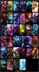 Conta LOL - 91 Campeões - 34 Skins (vale 40k De Rp As 34) - League of Legends