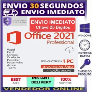 Windows 11 Pro Original + Office 2021 brinde - Softwares and Licenses