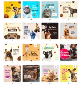 Pack Canva Petshop - 55 Artes Editáveis - Serviços Digitais