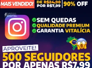 500 Seguidores por 7,99 ⚡ - Redes Sociais