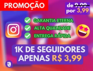 [Promo] 1.000 Seguidores Para Instagram Apenas - R$3,99 - Redes Sociais