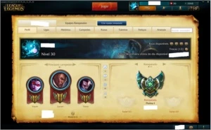 Conta de League of Legends Platina I LOL