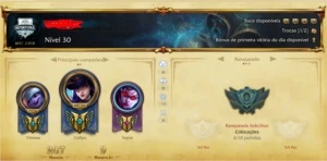 Conta na MD10 ainda (Ouro Season passada),58 Champs,10 skins - League of Legends LOL