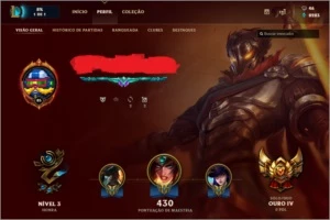 Conta de League of legends LOL