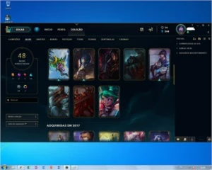 Conta Legue of Legends com 112 Campeões e 48 Skins - League of Legends LOL