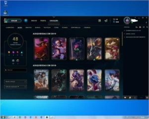 Conta Legue of Legends com 112 Campeões e 48 Skins - League of Legends LOL
