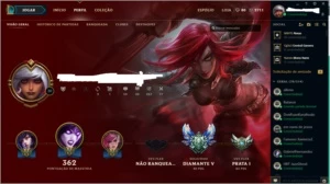 Conta Diamante V relativamente barata e com muitas skins - League of Legends LOL