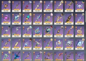 Genshin Impact ACCOUNT FOR SALE – AR60 35x 5★ Char 17x 5★ We