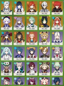 Genshin Impact ACCOUNT FOR SALE – AR60 35x 5★ Char 17x 5★ We