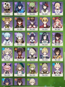 Genshin Impact ACCOUNT FOR SALE – AR60 35x 5★ Char 17x 5★ We