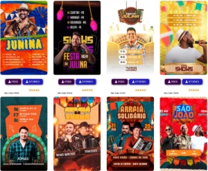 Pacote Premium ARTES para SHOWS E EVENTOS (100% Editável) - Artes e Templates Artes Canva