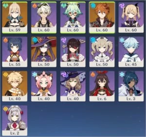 AR40 Childe / Mona / Bennet / Jean - Genshin Impact
