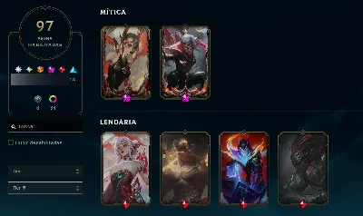 Lol Br | Diamante Iv | 97 Skins | 2 Míticas | 4 Lendárias | - League of Legends