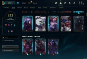 CONTA DE LOL PLATINA 4 MUITAS SKINS! - League of Legends