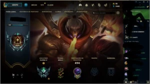 CONTA DE LOL PLATINA 4 MUITAS SKINS! - League of Legends