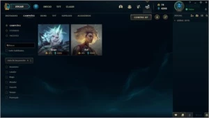 Nível 256, 152 Campeões, 119 Skins, 10 Lendárias, 36 Épicas - League of Legends LOL