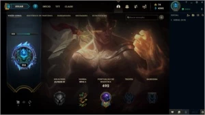 Nível 256, 152 Campeões, 119 Skins, 10 Lendárias, 36 Épicas - League of Legends LOL