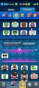 👑 Conta Clash Royale Nível 53 – 10.000 Troféus, Deck Quase