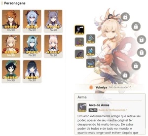 CONTA GENSHIN AR57 - 9 ARMAS 5⭐ 3 DE ASSINATURA, 11 PERS 5⭐ - Genshin Impact