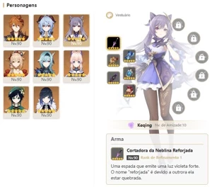 CONTA GENSHIN AR57 - 9 ARMAS 5⭐ 3 DE ASSINATURA, 11 PERS 5⭐ - Genshin Impact