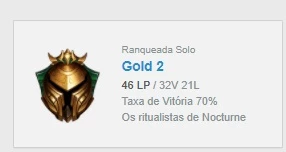 CONTA LV 35 - GOLD 2 COM 70% WINRATE + 2 ORBES - League of Legends LOL