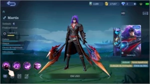 CONTA TOP MOBILE LEGENDS C/ SKIN LEGEND 190 SKINS+106 HEROES