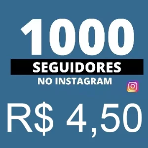 Seguidores Para Instagram Por R$ 4,50 Por 1000 Seguidores - - Redes Sociais