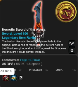 Conta HardCore / End Game ( 5 Armas de 51%) - Adventure Quest World AQW