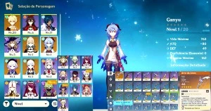 ✨Genshin Impact conta com Ganyu+armos+ayaka+jean+qiqi AR10✨