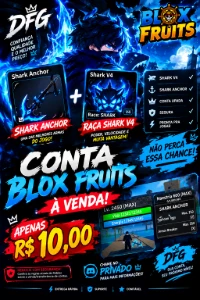 🔥 Conta Blox Fruits Com Shark Anchor + Shark V4 Por Apenas - Roblox