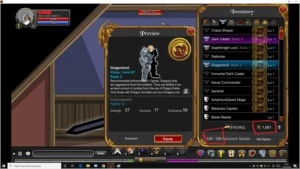 aqw conta full top, com a original dark caster - Adventure Quest World