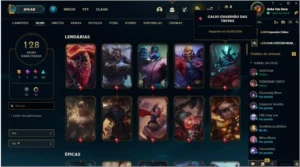 Conta Lol,todos campeões,128 skins, 3 ultimates,10 lendarias - League of Legends