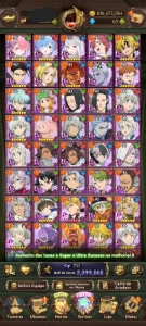 Conta de 7ds 5M de CC box bastante LR e UR raros - Seven Deadly Sins