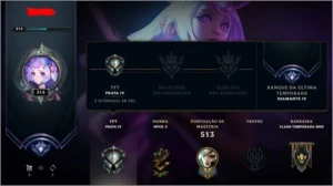 Conta de LoL, 129 Campeões, 152 Skins, Season 10 Diamante 4 - League of Legends