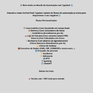 Pack 1000 fluxos Typebot + tema  [conteúdo removido] app + tema instagram - Outros